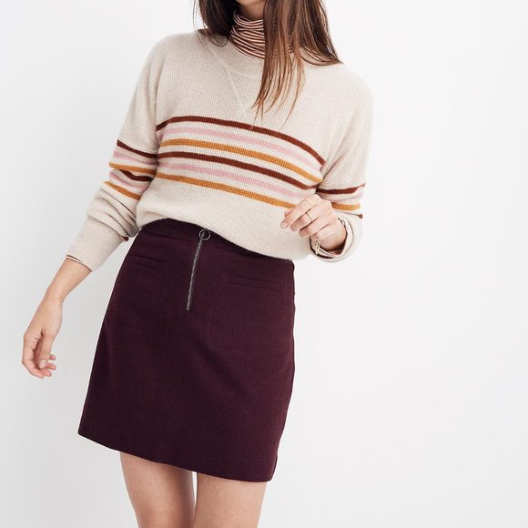Madewell Dresses & Skirts - Madewell Burgundy Fireside Plus Size Mini Skirt